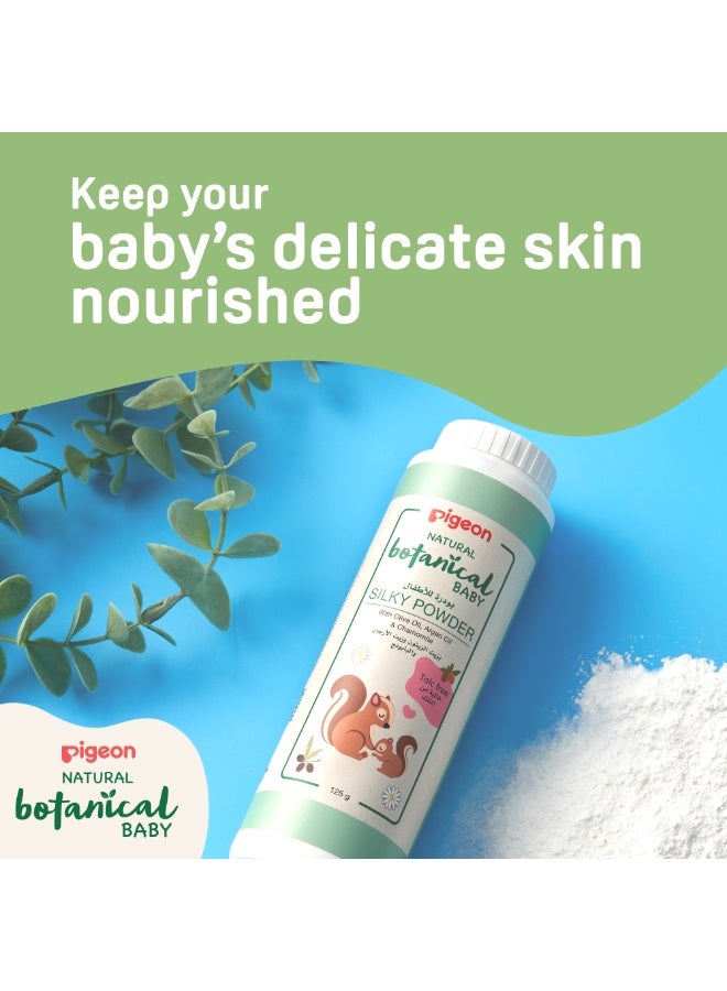 pigeon Natural Botanical Baby Silky Powder, With Olive Oil, Argan Oil, And Chamomile, 125 gm - Image 2